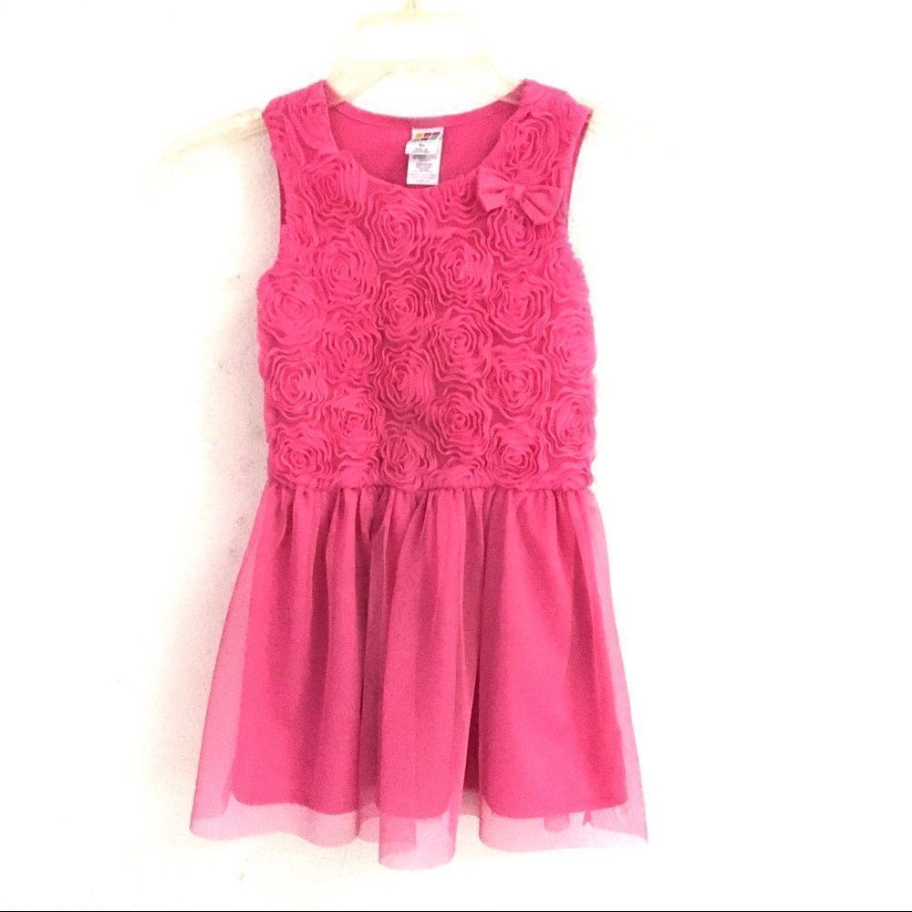 Healthex rosette sheer overlay girls dress 5T‎